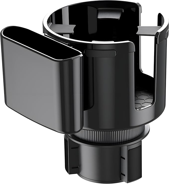 Car Cup Holder Extender with Adjustable Expandable Base, Universal Car Cup Holder Adapter for Large 32/40 oz Bottles & Mugs with Handles, Compatible with Yeti, Hydro Flask, Nalgenes, Black