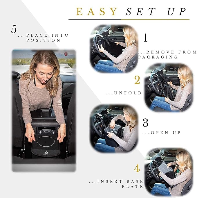 Autobase Trash Can for Car | Truck SUV Trash Bin Large 3 Gallon Size | Road Trip Must Haves | Car Gifts for Dad, Him or Her