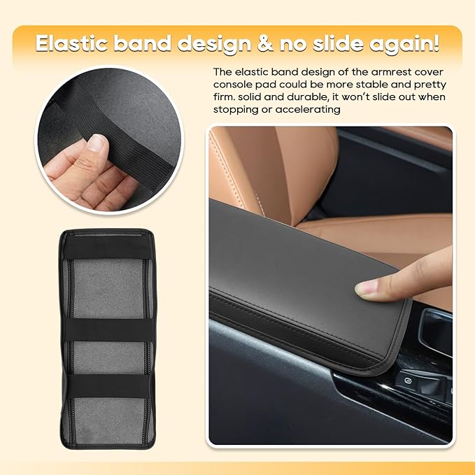 LFOTPP Armrest Cover for 2025-2026 Toyota Camry (LE/SE/XLE/XSE) Toyota Camry Accessories Center Console Cover Arm Rest Protector Middle Lid Pad Protector PU Leather, Anti-Scratch,Non-Slip