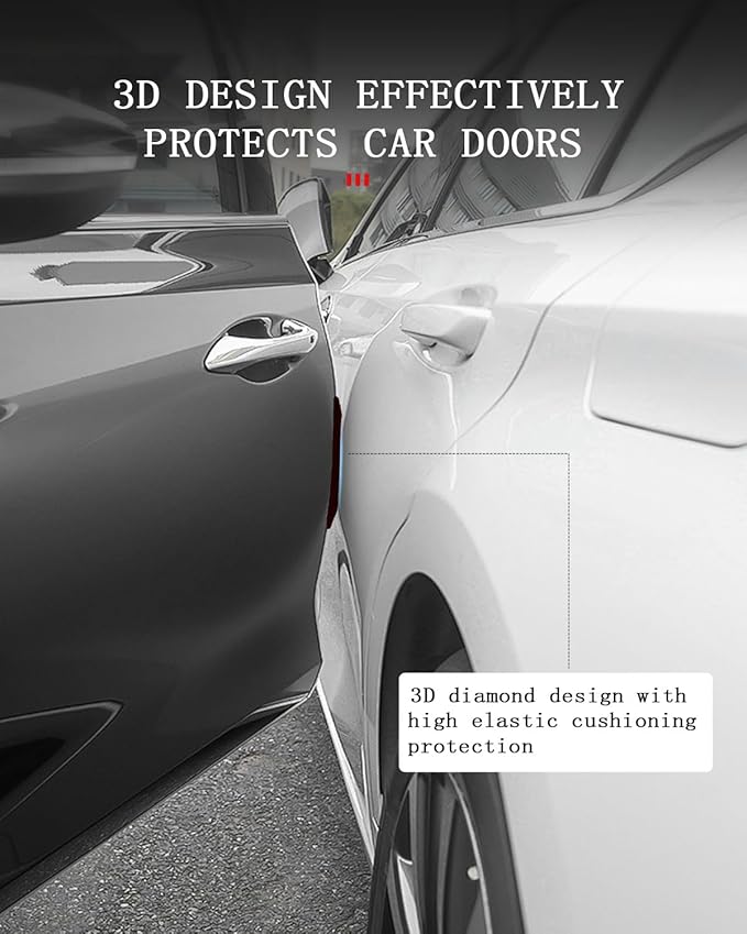 muekzu Silicone Car Door Edge Guard Trim Molding Crash Scratch Protector Scratch Guard for Car,Sedans,Truck,SUV 4PCS (Black)