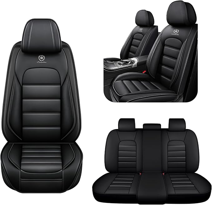 AREKA 5 Seat Covers for Subaru Crosstrek 2016-2026 Breathable Car Seat Covers,Anti-Slip Waterproof Car Seat Protectors with Airbag,Automotive Vehicle Cushion with Storage Pockets (Standard,Black)