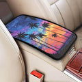 Universal Car Center Console Cushion Pad, Coconut Trees Night Sky Soft Waterproof Car Center Console Cover Auto Armrest Seat Box Cover Protector for Most Vehicle SUV Truck Car