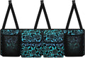Blue Turtle Print Car Trunk Organizers for Women Foldable Magnetic Cover Backseat Cargo Storage Bag with Elastic Net SUV, Truck, MPV Car Accessories