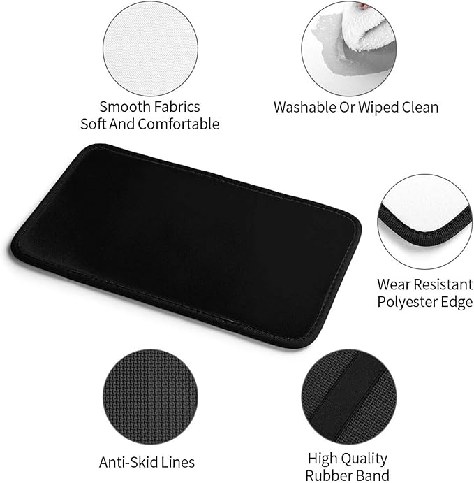 DORKEIXIA Black Auto Center Console Armrest Pad Universal Car Center Console Cover Seat Box Cover for Sedan, Van, SUV, Truck Car Accessorie