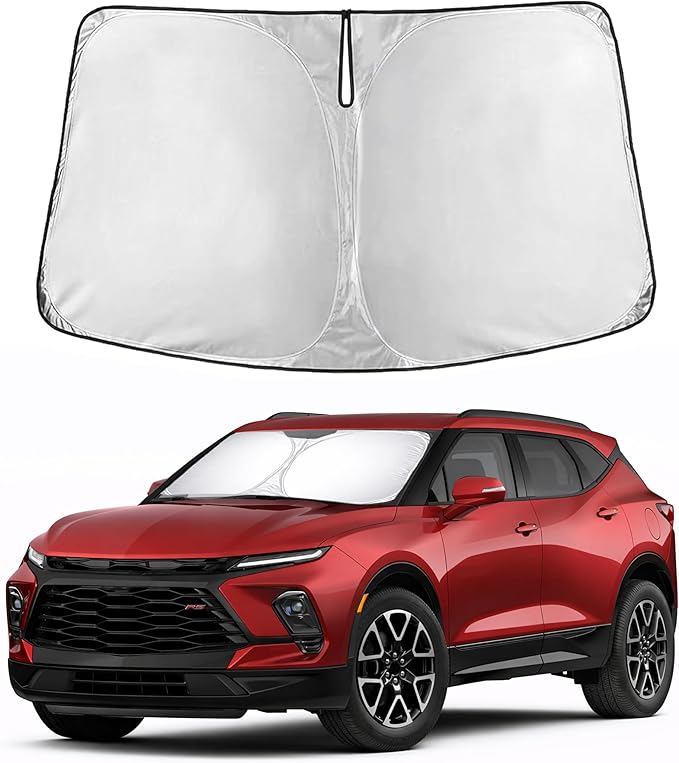 EcoNour Windshield Sunshade for Chevrolet Blazer 2019–2026 | Custom Fit Front Window Sun Shade | Blocks Harmful UV Rays & Reduces Heat | Foldable Sun Visor with Storage Pouch
