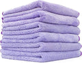 The Rag Company - Minx Royale - Professional Microfiber Detailing Towels, Premium 70/30 Blend, Super Plush, Rinseless & Waterless Wash, Buffing & Polishing, 400gsm, 16in x 16in, Lavender (6-Pack)