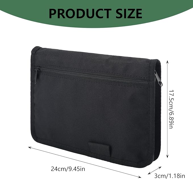 Car Registration and Insurance Holder,Glove Box Compartment Organizer,Zipped Design Owner Manual Case,Multi-Pocket Paperwork Glove Bag,Soft Document Organizer for Car Insurance License Cards Driver