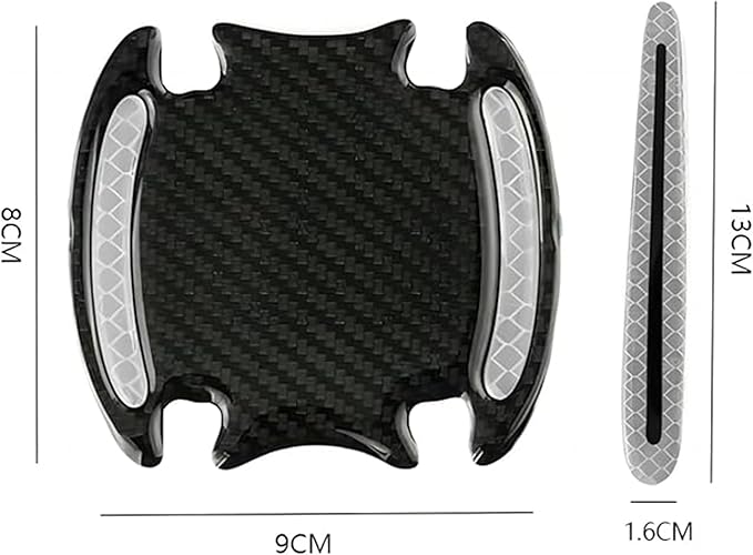 Car Door Protector-Door Handle Shielding Film, Door Dampening Pads, and Door Corner Guards for All Car Models - Noise Reduction & Anti-Scratch Solution (White)