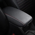 AOMSAZTO Armrest Covers for 2011-2016 Jeep Compass Black with Red Stiches