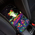 Dreaweet Mushroom Frog Center Console Cover Car Accessories for Women Interior Soft Comfort Vehicle Center Console Armrest Cover Pad Universal Fit Most Cars SUV Sedan