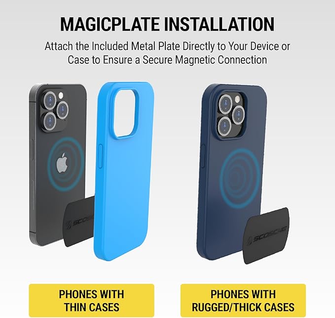 Scosche MAGVM2I MagicMount Magnetic Car Phone Holder, Strong Magnet Car Mount for iPhone and Android, Secure Magnetic Cell Phone Mount for Air Vent, Universal 360° Adjustable Mobile Cellphone Holder