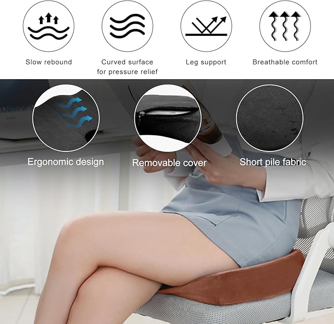 Car Seat Cushion, Memory Foam Cushion for Tailbone Pain & Sciatica Relief, Ergonomic Seat Cushion Comfortable Chair Relief Pillow for Car Office Wheelchair, car Accessories (Coffee)