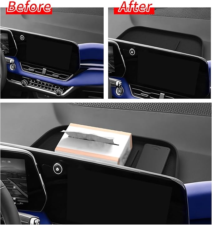 smabee Dashboard Organizer Tray for Chevrolet Chevy Equinox 2025 2026 Accessories Center Console Organizer Tray Armrest Storage Middle Console Insert Silicone