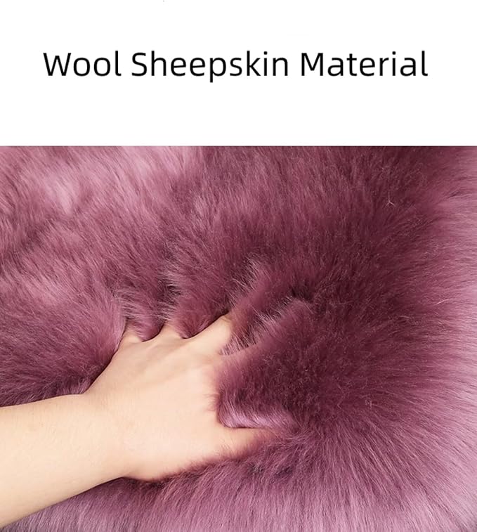Wool Car Center Console Cover,Universal Fluffy Sheepskin Car Armrest Pad,Car Interior Accessory for Women Men,Armrest Cover Protector for Cars,Vehicles,SUV Hot Pink