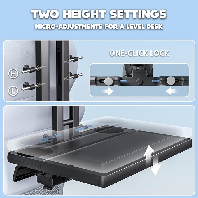 Car Back Seat Tray Table, Stable Foldable Auto Backseat Food Trays Desk for Rear Passenger Road Trip Eating & Work, Multifunctional Adjustable Travel Tray with Phone Drink Holder for Laptop iPad