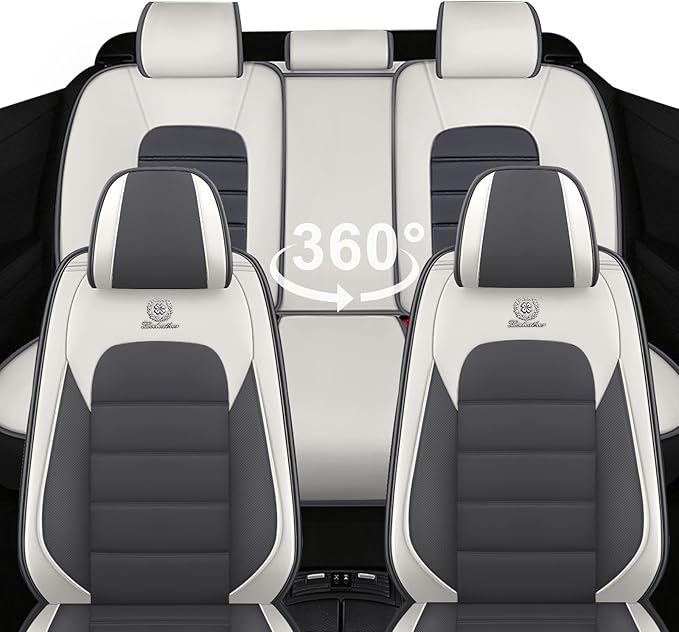 AREKA 5 Seat Covers for Subaru Crosstrek 2016-2026 Breathable Car Seat Covers,Anti-Slip Waterproof Car Seat Protectors with Airbag,Automotive Vehicle Cushion with Storage Pockets (Standard,Gray)
