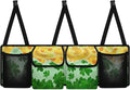 St. Patrick Day Car Trunk Organizer Green Leaves＆Horseshoes Hanging Cargo Storage Bag Cargo Bag,Easy to Install,Add to the Festive Atmosphere
