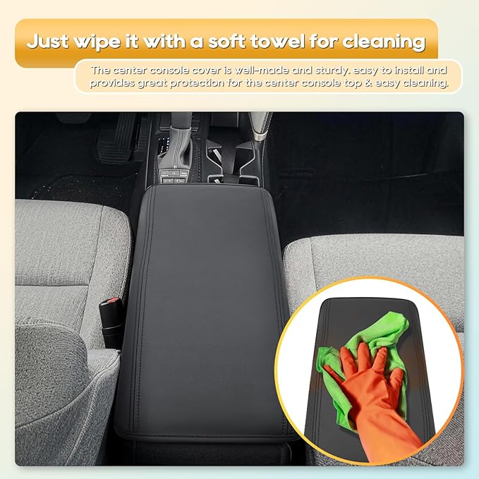 LFOTPP Armrest Cover for 2025-2026 Toyota Camry (LE/SE/XLE/XSE) Toyota Camry Accessories Center Console Cover Arm Rest Protector Middle Lid Pad Protector PU Leather, Anti-Scratch,Non-Slip
