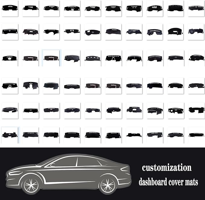Dashboard Cover for Hyundai-Veloster 2012-2017,Polyester Dash Covers mat,Car Dash Board Protecter Cover,Interior Dash Covers Pads,Black