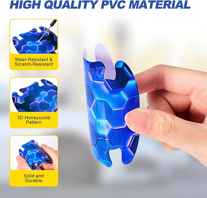 8 Pcs Car Door Handle Sticker, 3D Honeycomb Pattern Car Door Cup Protector, Universal Anti Scratches Auto Doors Handle Protective Film (Royal Blue)