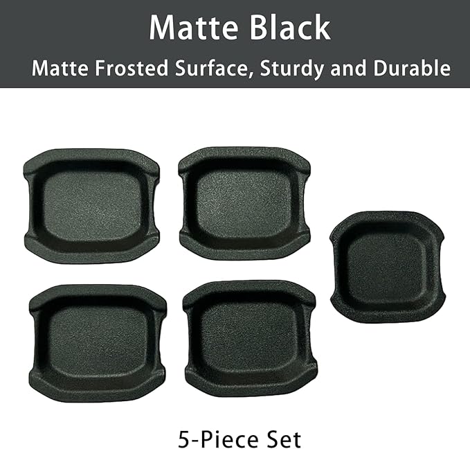 LIUQING Car Door Bowl Scratch Protector for Jeep Wrangler JL JLU & Jeep Gladiator JT 4 Doors 2018-2023 2024 2025, Exterior Door Handle Bowl Cover Trim Accessories