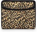 Renewold Gold Leopard Print Car Side Pocket Organizer Holder for Cell Phone Sunglasses Cards Front Back Seat Storage Pocket for Car Small Auto Console Door Window Storage Bag for Interior Organizer