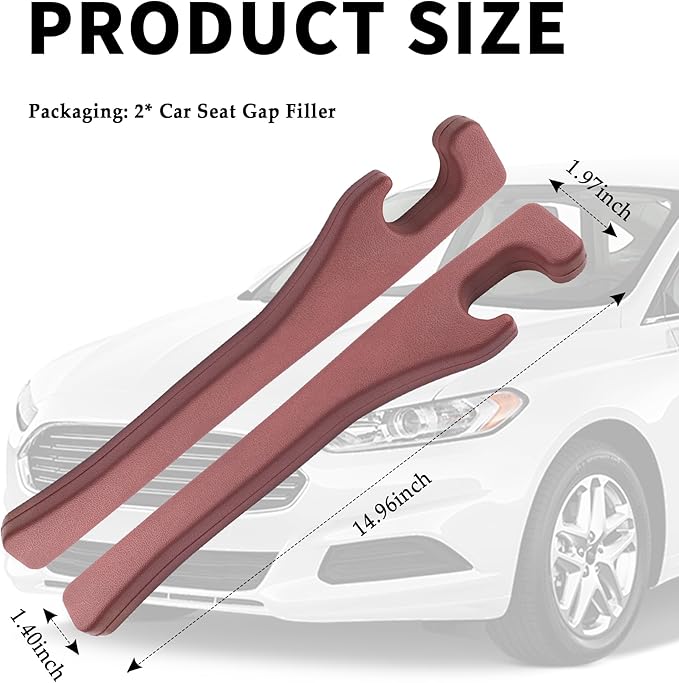 New Car Seat Gap Filler 2 Pack,Flexible Seat Gap Filler Strip to Avoid Dropping Items,Universal in Between Car Seats Catcher/Console Catcher for Cars Accessories Interior