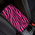 JoyLamoria Stripe Car Armrest Cushion Cover Center Console Box Pad Car Accessories,Pink