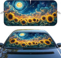 Starry Sunflower Car Window Sun Shield Dreamy Universe Blue Sky Stars Front Window Sun Shade Blocks UV Rays Sun Visor Protector for Car Sedan Truck SUV Accessories 59" L x 31.5" W