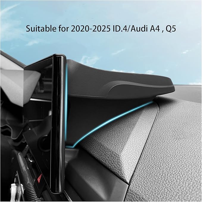 SXCY for 2025 2026 VW ID.4 Dashboard Organizer Tray for 2020-2025 2026 Volkswagen ID.4 Accessories Screen Back Console Tray 2022 2023 2024 2025 2026 VW ID.4 Behind Dash Console Organizer