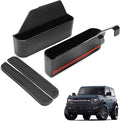 YHTAUTO Center Console Shifter Storage Box with Pads Fit for Ford Bronco 2021 2022 2023 2024, ABS Organizer Gear Side Storage Tray