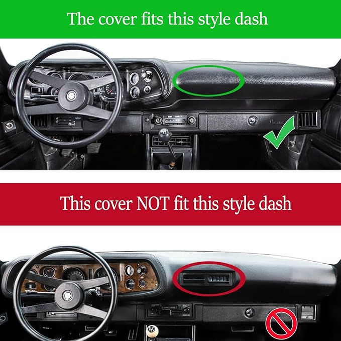 Dash Cover Mat Custom Fit for Chevy Chevrolet Camaro Dashboard Cover Pad Carpet Protector (Black) F262B