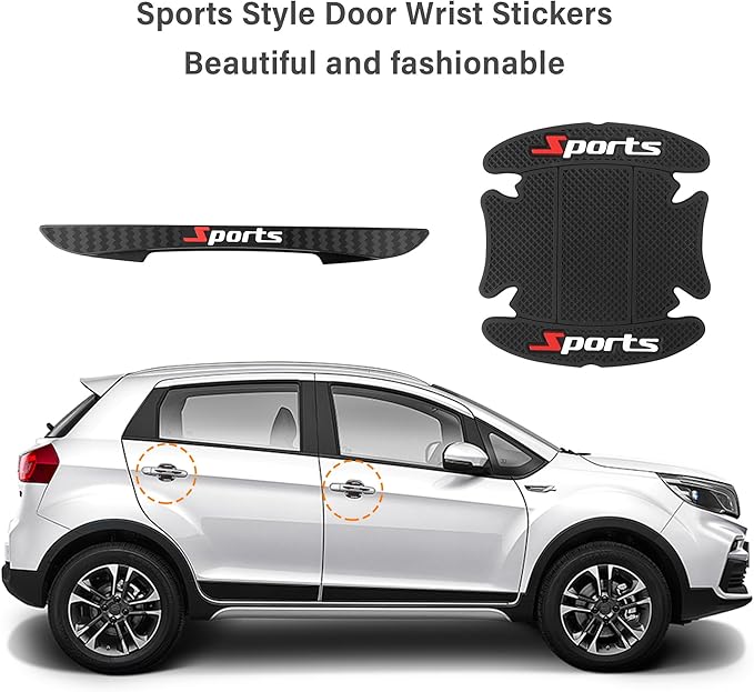 8PCS Car Door Protector,Sports Car Door Handle Protector,Sports Car Door Handle Scratch Protector,Universal CCar Door Edge Protector Fit Most Cars,SUVs,Trucks