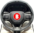 3PCS Universal Car Steering Wheel Cover - Warm Winter 38cm Round Glossy Laser Carbon Fiber fit for Interior Accessories(3PCS Silver)