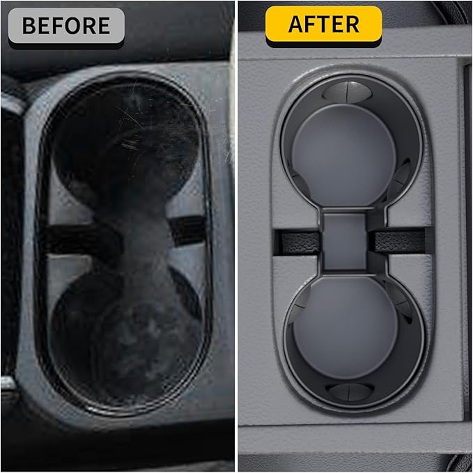 Maxzina Cup Holder Compatible with 2023-2025 Chevrolet Colorado GMC Canyon Car Center Console Cup Holder Silicone Insert Storage Box Interior Armrest Organizer for 2024 Chevy Colorado Accessories