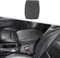 Jimen for JL Armrest Cover, Leather Auto Center Console Cover Arm Rest Cushion Pad Compatible with Jeep Wrangler JL JLU & Jeep Gladiator JT 2018-2024 (Black)