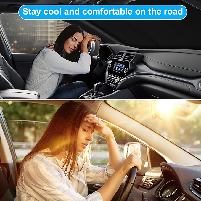 SHINHOME Windshield Sun Shade for 2023 2024 2025 2026 Honda CRV SUV, LX, EX, EXL, Sport, Sport-L,Touring Hybrid, Front Window Sun Visor Blocks UV Rays Foldable CR-V Accessories