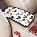 Vintage Chicken Farm Rooster Hen Car Center Console Cover Car Armrest Cushion Waterproof Middle Console Cover Car Arm Rest Cover Pad Comfortable Car Accessories Interior for SUV Sedan Truck