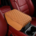 Car Center Console Cushion Pad for Hyundai Elantra 2017-2020, Leather Armrest Box Pad Armrest Cover Arm Rest Cover Pad with 2 Storage Bags Waterproof for Most Vehicles Vehicles SUVs