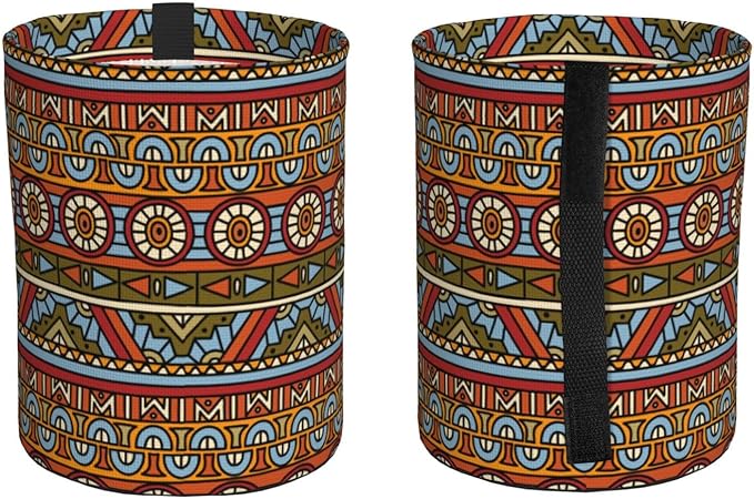 OEDTF Bohemia Car Trash Can,Car Accessories Waterproof Car Organizer Foldable Portable Trash Bin Can Be Hung on The Back Seat Garbage Can for Various Cars