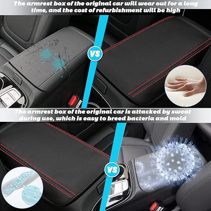 SHAOHAO Car Armrest Cover for 2022 2023 2024 Hyundai Santa Cruz Accessories 2022 2023 2024 Santa Cruz SE/SEL/Night/SEL Premium/Limited Center Console Cover Armrest Protector Elbow Arm Rest Comfort Pad