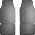 Armor All Floor Protector, Universal Floor Mats for Cars, Trucks, and SUVs, All-Season Mats, Trim to Fit for Full Coverage, Premium Quality and Easy to Clean, Gray (4-Piece)