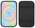 PPIKTC Auto Armrest Cover Protector Pink Rainbow Tie Dye, Car Center Console Pad, Universal Fit for Most Vehicle Models, Durable Material