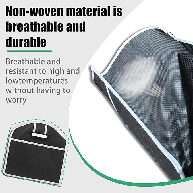 Car Trunk Organizer, Foldable Storage Organizer with 3 Compartments, Storage Box for Auto, Portable Waterproof Bag for Cargo Trunk, Car Accessories Universal for SUV, Truck, Van