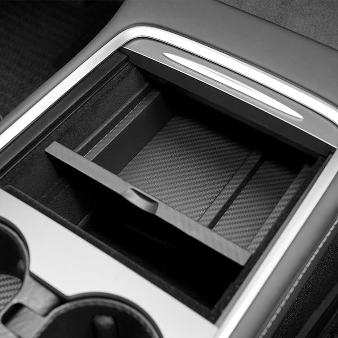 BurtyPokie 2021-2024 Tesla Model Y Center Console Organizer Tray Compatible with 2021-2023 Tesla Model 3 Center Console Tray,Tesla Highland Accessories