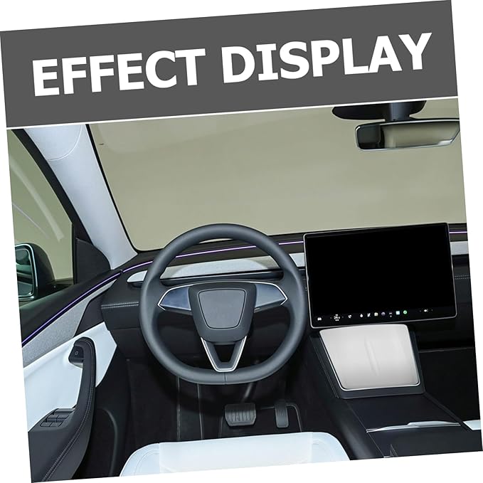 Center Console Charging Mat - Silicone Pad for Model Easy Installation Compatible Induction Chargers White Color