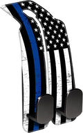 AEWNUNK Car Headrest Purse Hanger Grunge Blue and Black American Flag 1 Pack Bag Purse Holder for Car Premium Leather Double Metal Hook for Handbags, Grocery Bags and Phones