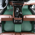 Custom Fit Car Floor Mats for Most Cars, SUVs, Trucks - Waterproof PU Leather All-Weather Floor Liners - Durable Anti-Slip Interior Car Accessories to Protect Vehicle Floors (Green)