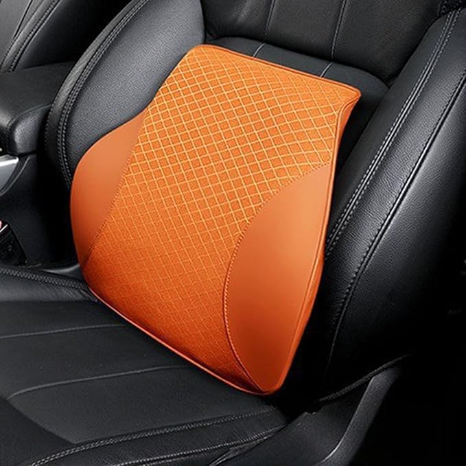 Car Headrest and Lumbar Support Pillow for Honda Civic 2012-2026 Seat Back Cushion Neck Pillow Driving Support Cushion Interior Accessories,1 Lumbar Support-Orange Style