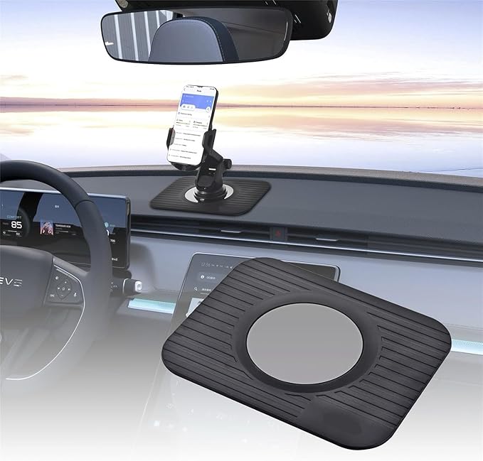 Car Dashboard Non Slip Mat ，Rubber Dash Board Non Stick Mount Holder Mat ，Slim Portable Dashboard Ultra Thin ，Compatible with iPhone, Samsung, Android Smart GPS Garmin Navman